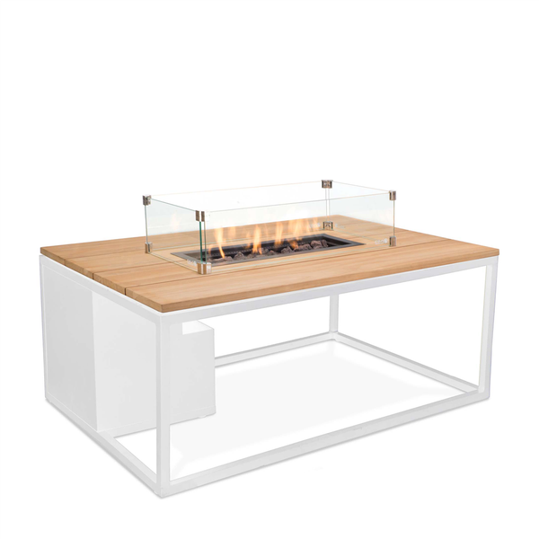 Gimeg Cosiloft 120 Fire W/ Teak Top - White